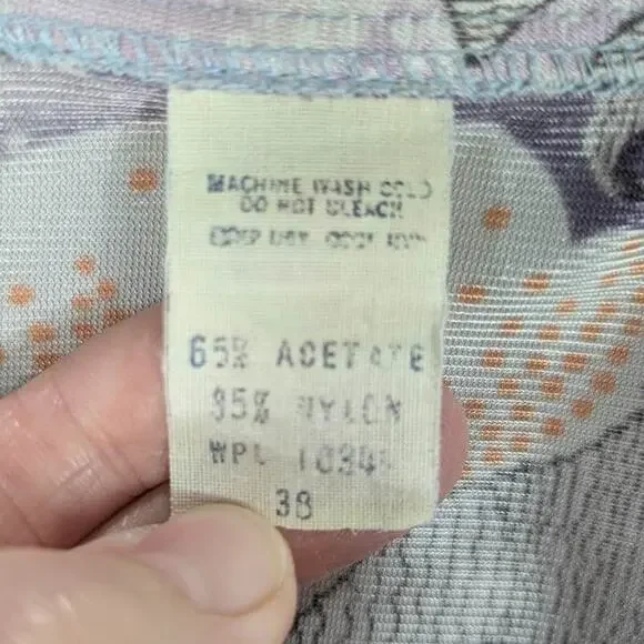 Vtg Shirt Set Womens 38 Purple Union Made Long and Short Sleeve Princess Castle - Picture 9 of 11